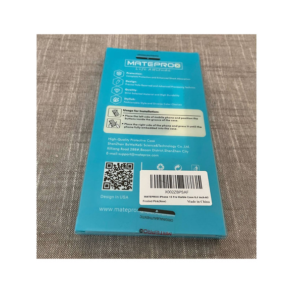 New MATEPROX Protective Cover High Quality iPhone13 Pro Frosted Pink Marble Case - Picture 7 of 9